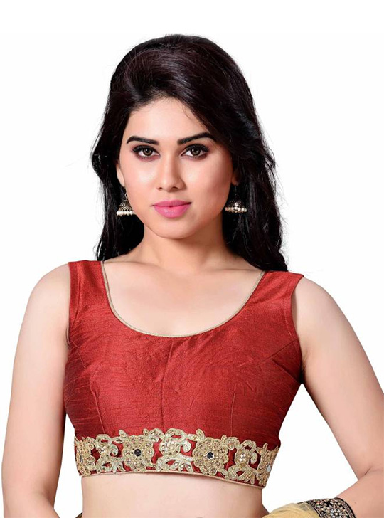 Studio Shringaar Round Neck Women Stitched Blouse